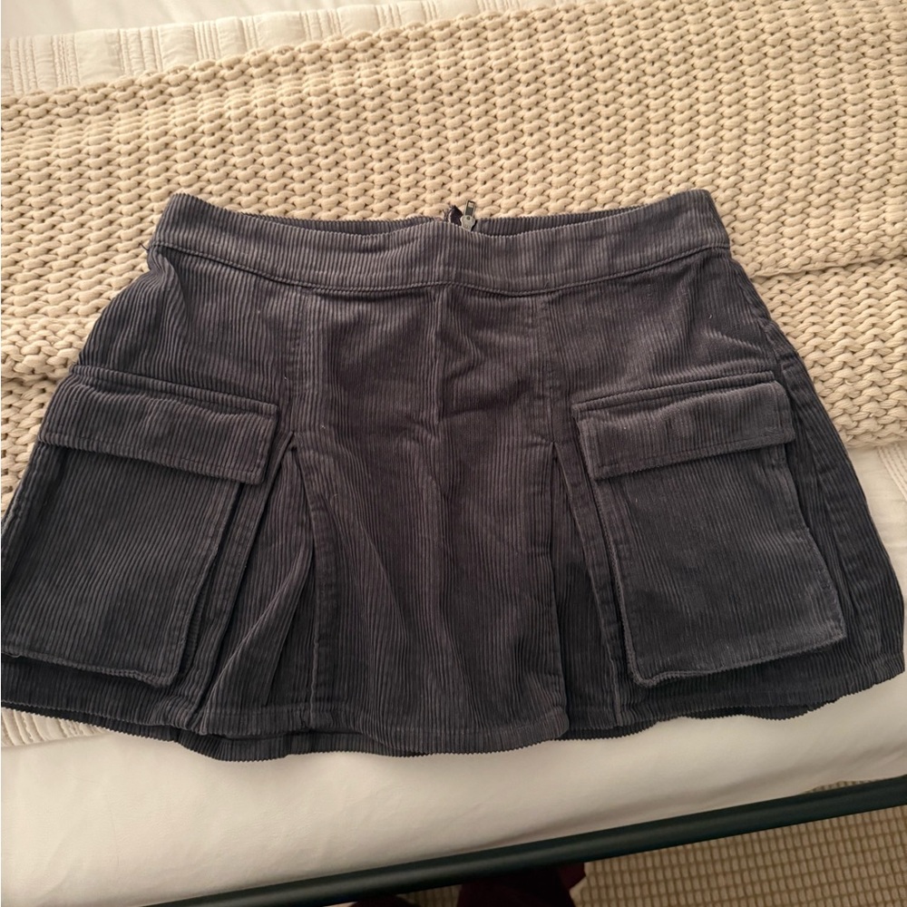 Wild Fable Women's Gray A-Line Corduroy Skort